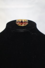 Synthetic Garnet Style Ring