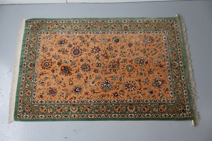 Extremely Fine Turkish Oriental Silk Herekeh Rug