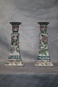 Chinese Porcelain candle holders
