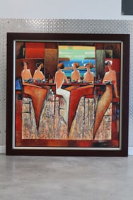 Hand Embellished Giclee On Canvas signed "Fabrice"
