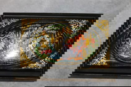 Hand painted Russian Palekh Box