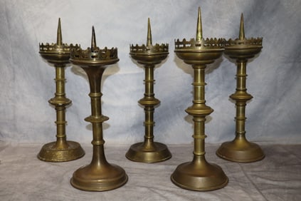 Antique Brass Altar Candlestick holders.