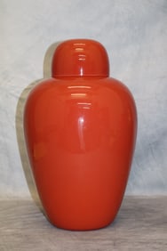 Venini Murano Opachi Red Vase