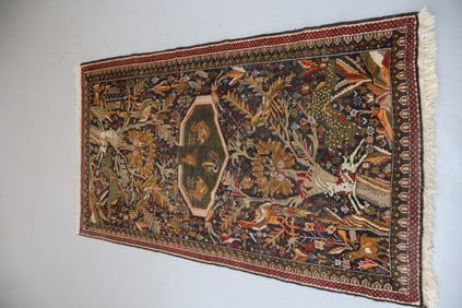 Handmade Afghan Rug, Shikargah, Tribal Tree of life Rugs,