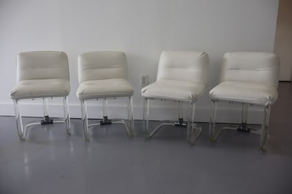 Lion in Frost Lucite chair set