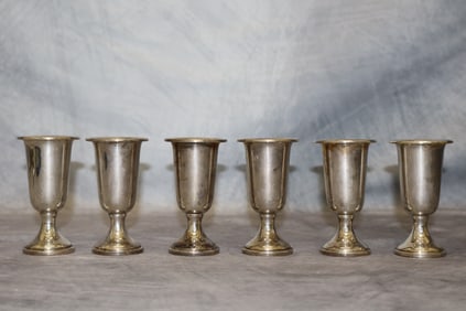 Towele Silver plated Cordial Glasses 6pc set