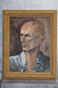 Portrait of man signed by artist Clara