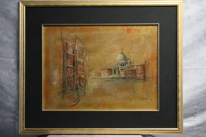 Venetian Waterway Italian Oil Painting