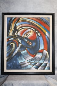 "Madona" oil painting signed Vincent