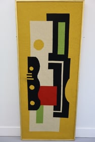 After Fernand Léger (French, 1881-1955) 'Jaune No. 9' Pile Tapestry