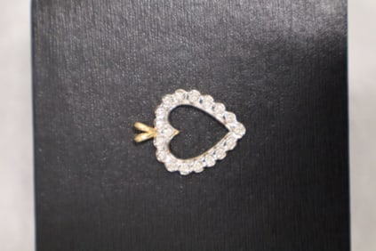 Gold and Dimond Heart Charm