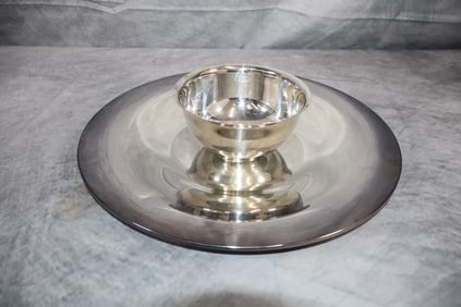 Silver plated platter set