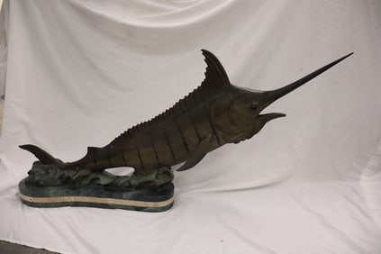 Bronze Marlin Statue by T. Brittingham(American)