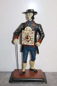 German Cast Iron Clock Figurine