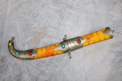 Inlaid Moroccan Arabian Dagger
