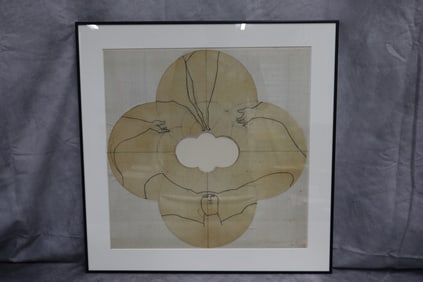 Enrique Castro-Cid (AMERICAN, Chilean, 1937-1992) Mixed Media Original