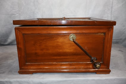 Walnut Hand Crank  Music Box