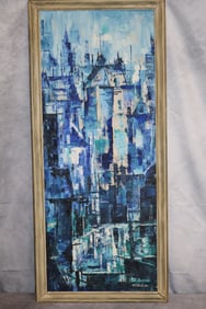 Abstract Oil Painting Signed "Owen"