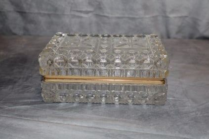Hand Cut Crystal Jewelry box