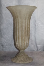 Murano glass fluted vase