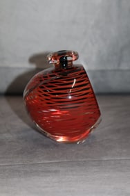 Elegant Hand-Blown Art Glass Perfume Bottle