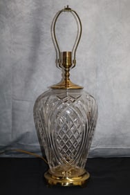 Waterford Crystal Polished Brass Lamp