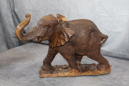 Wooden Carved Lucky Elephant