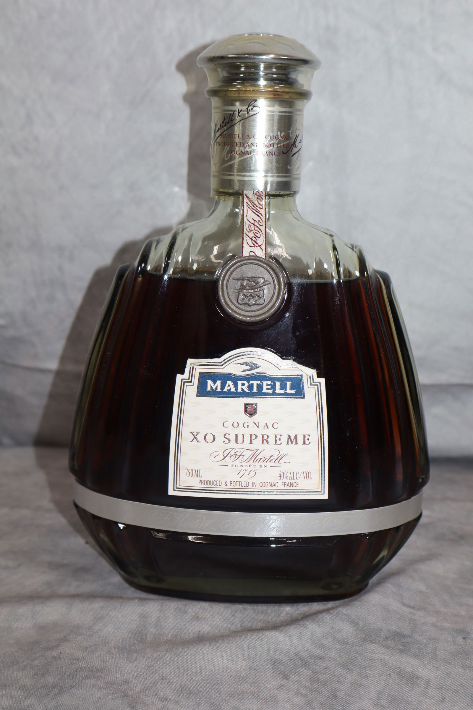 Sealed Bottle Of Martell Cognac Xo Supreme, In Wood