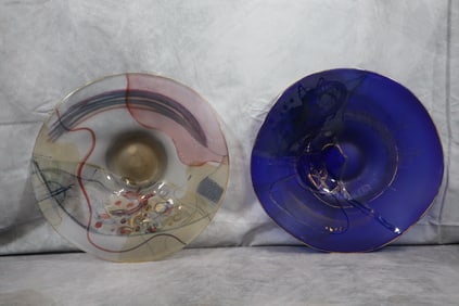 Set of Exquisite Glass Plates