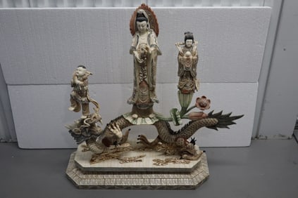Large Guanyin Bone Carving