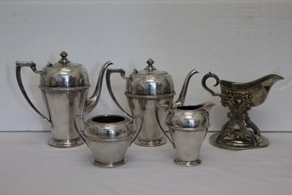 Silver Plated 5pc Tea set