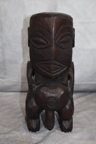 Hand Carved Polynesian Wood Statue