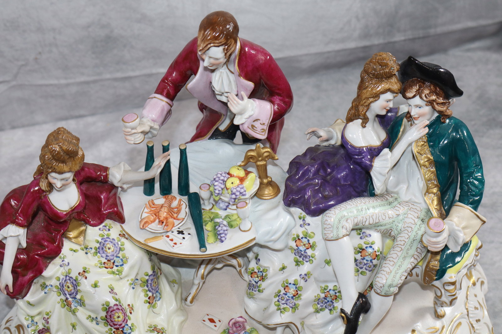 Dresden, Couples Social Gathering: Dresden, porcelain Couples social gathering, H10in L16in W10in