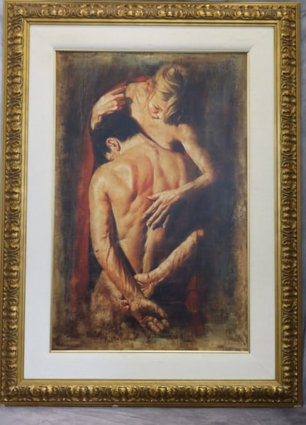 Tomasz Rut "Rosso Scuro" painting (1 of 3)