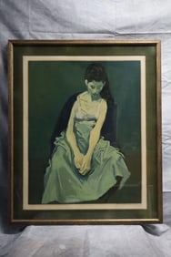 "Blue Lady" – Raphael Soyer (1899-1987, Russian, American)