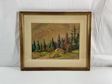 Charles Partridge Adams (American,B.1858 - 1942) Water Color