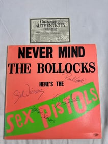 Autographed "Never Mind the Bollocks, Here's the Sex Pistols" Vinyl Album