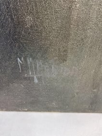 Mid-Century Modern Oil on Canvas Painting