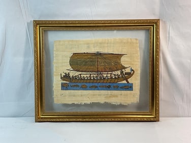 Salilboat Egyptian art Papyrus