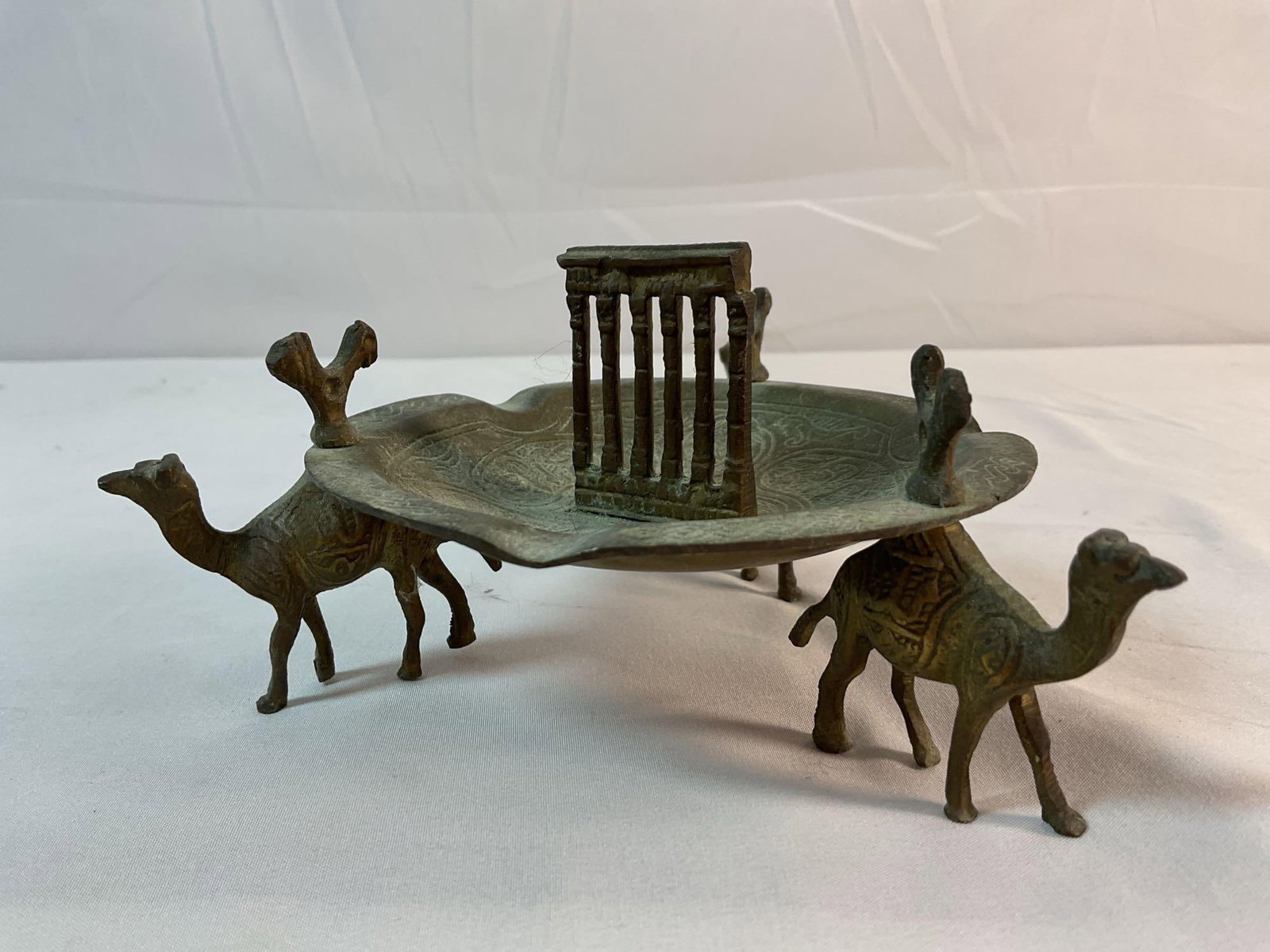 Egyptian Bronze Camel Ashtray (1 of 3)