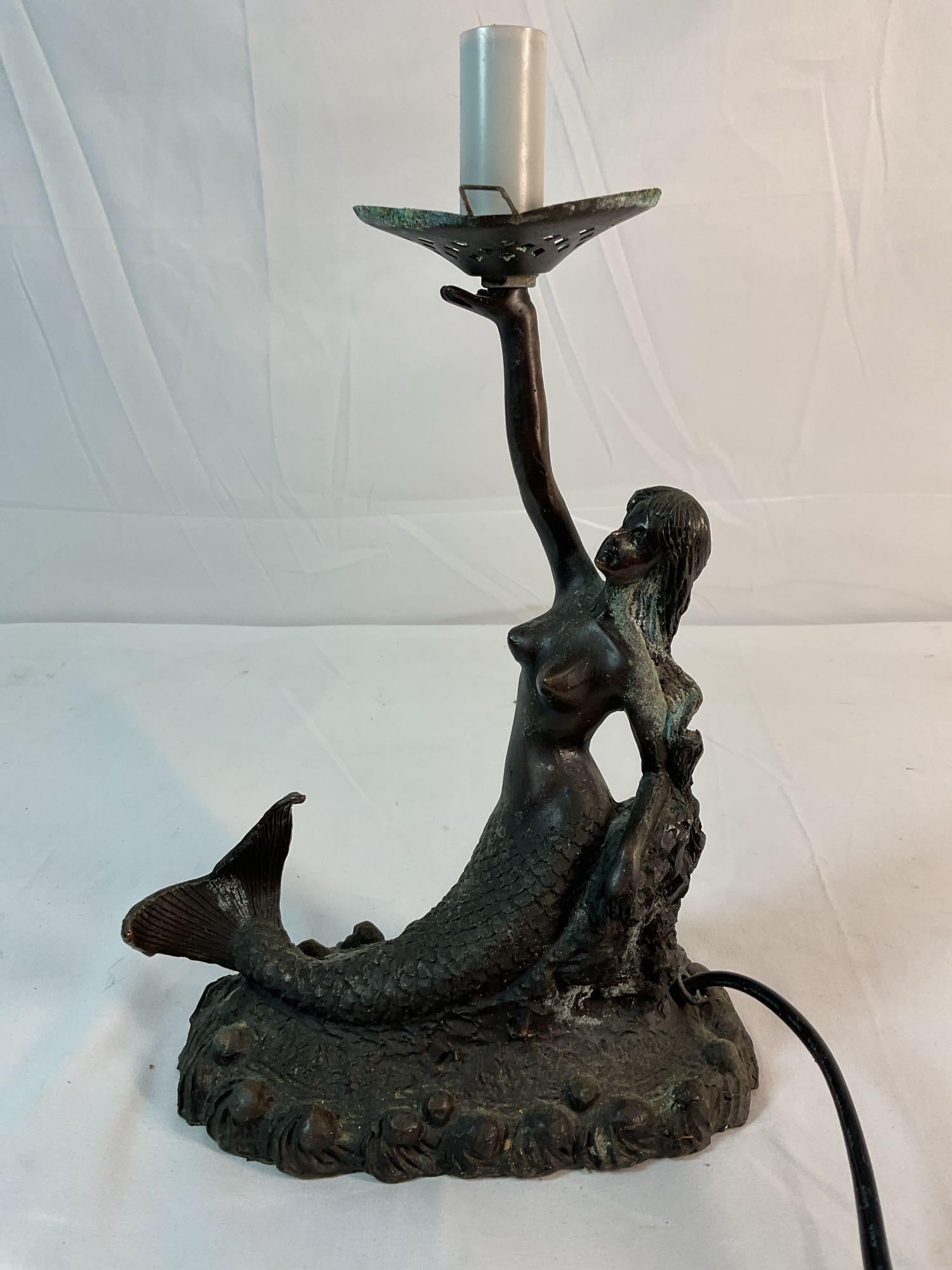 Bronze Mermaid lamp (1 of 3)