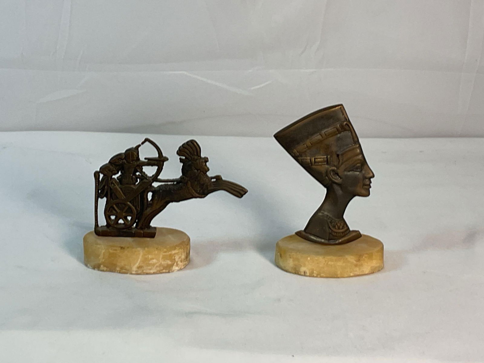 Nefertiti & Horse Carriage Statue Pair (1 of 4)