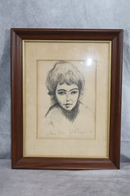 Ink on Paper Portrait by Gabriel Gaspar.