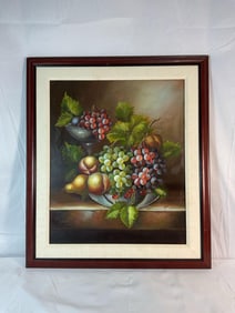 Oil on Canvas Still Life Signed M. Aaron