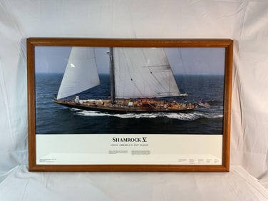"Shamrock V" 1930s America's Cup Poster