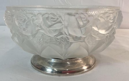 Vintage PM Crystal Rose Bowl - Italian