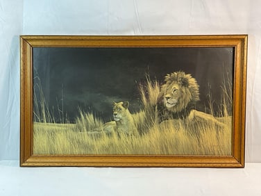 Peter Skirka Lion Lithograph