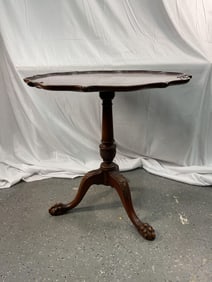 Crafted Craftsman Mahogany Pie Crust Tilt Top Table