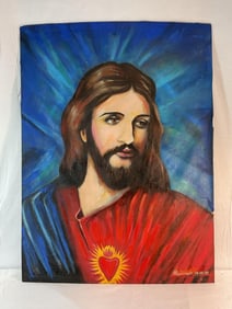"Jesus" by Arturo Cisneros(Cuban/American, B.1945) Oil on Canvas