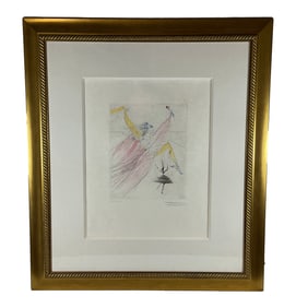 Salvador Dali Terpiscore Etching